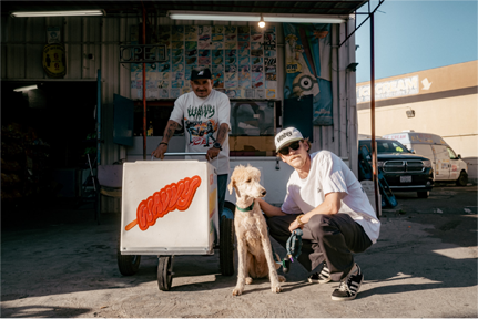 WAVVY mascot at dispensary entrance